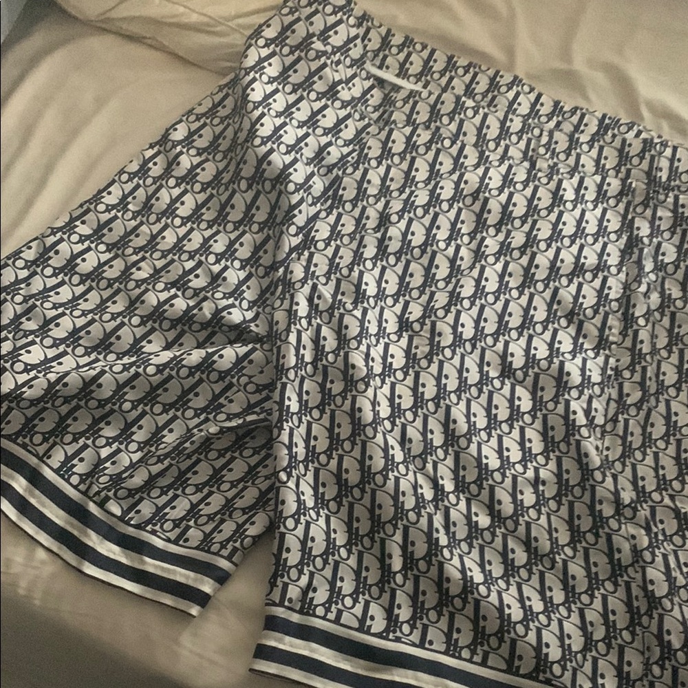 Dior black  and White Patterned Shorts
